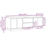 vidaXL Meuble TV avec lumières LED chêne fumé 160 5x41x50 cm