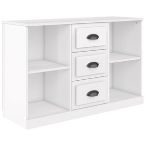 vidaXL Buffet blanc brillant 104 5x35 5x67 5 cm bois d'ingénierie