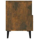 vidaXL Meuble TV Chêne fumé 80x36x50 cm Bois d'ingénierie