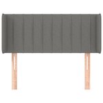 vidaXL Tête de lit avec oreilles Gris foncé 83x16x78/88 cm Tissu