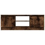 vidaXL Meuble TV avec porte Chêne fumé 102x30x36 cm