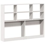 vidaXL Tête de lit avec rangement blanc 140 cm bois massif de pin