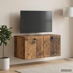vidaXL Meuble TV mural Bois ancien 59 5 x 31 x 30 cm Bois d'ingénierie