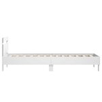 vidaXL Cadre de lit avec tête de lit blanc 90x200 cm bois d'ingénierie