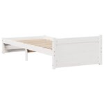 vidaXL Cadre de lit sans matelas blanc 90x200 cm bois de pin massif
