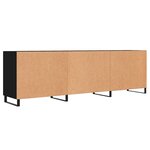 vidaXL Meuble TV noir 150x30x50 cm bois d'ingénierie