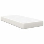 vidaXL Matelas de Lit avec matelas Crème 90 x 200 cm tissu