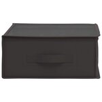 vidaXL Boîte de rangement avec fenêtre transparente 6 Pièces Anthracite