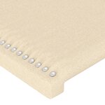 vidaXL Têtes de lit 2 Pièces Crème 100x5x78/88 cm Tissu