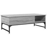 vidaXL Table basse sonoma gris 100x50x35 cm bois d'ingénierie et métal
