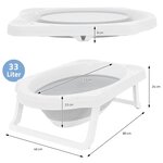 Bathroom Solutions Baignoire pliable pour bébé blanc et gris