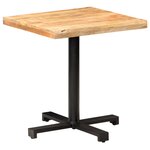 vidaXL Table de bistro Carrée 70x70x75 cm Bois de manguier brut