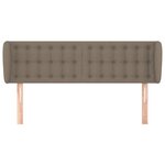 vidaXL Tête de lit avec oreilles Taupe 147x23x78/88 cm Tissu