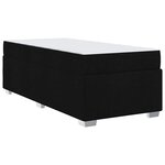 vidaXL Cadre de lit avec matelas Noir 100 x 200 cm tissu