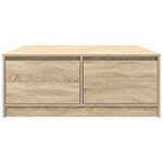 vidaXL Table basse avec tiroirs chêne sonoma 100x100x40 cm