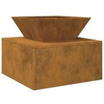 vidaXL Braise Rouillé 50 x 50 x 40 cm Acier résistant aux intempéries