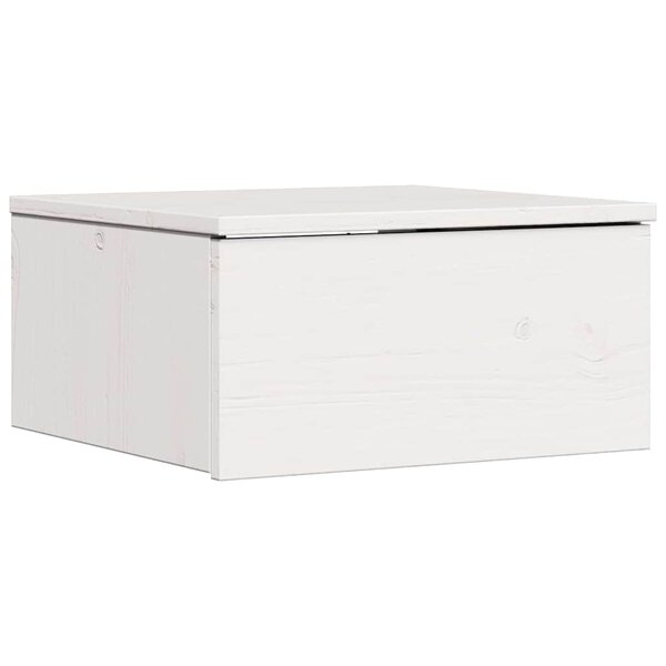 vidaXL Table de chevet Blanc 37 x 35 x 18 5 cm Bois massif en pin