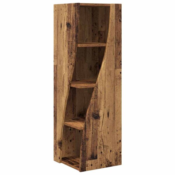 vidaXL Meuble d'angle Bois ancien 32x32x102cm Bois d'ingénierie