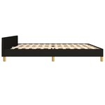 vidaXL Cadre de lit sans matelas noir 200x200 cm tissu