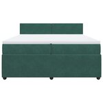 vidaXL Sommier à lattes de lit et matelas Vert foncé 200x200cm Velours