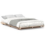 vidaXL Cadre de lit surélevé Marron 120 x190 cm Bois massif en pin