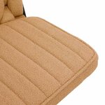 vidaXL Chaise pivotante de bureau beige bouclé comme de la laine tissu