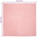 vidaXL Tapis en Fourrure Synthétique de Lapin Rose 200 x 200 cm