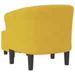 vidaXL Chaise cabriolet avec repose-pied jaune velours