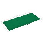 Vidaxl chaises de jardin 4 pièces avec coussins vert bois de teck