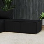 vidaXL Repose-pieds de jardin avec coussins 2 Pièces noir résine tressée