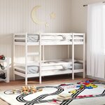 vidaXL Lit superposé Blanc 80x200 cm Bois de pin massif