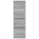 vidaXL Armoire à chaussures 4 tiroirs rabattables sonoma gris
