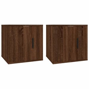 vidaXL Meubles TV muraux 2 Pièces Chêne marron 40x34 5x40 cm