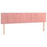 vidaXL Sommier à lattes de lit et matelas LED rose 120x190 cm velours