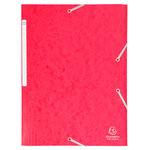 Chemise à élastiques Maxi capacity carte lustrée 425g Nature Future A4 Rouge EXACOMPTA