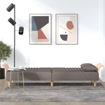 vidaXL Canapé-lit avec accoudoirs taupe tissu