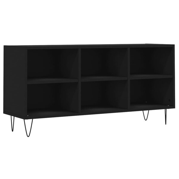 vidaXL Meuble TV noir 103 5x30x50 cm bois d'ingénierie