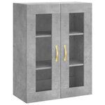 vidaXL Armoire murale gris béton 69 5x34x90 cm