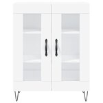 vidaXL Buffet haut Blanc 69 5x34x180 cm Bois d'ingénierie