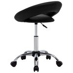 vidaXL Chaise pivotante à manger Noir Similicuir