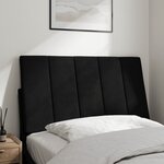 vidaXL Coussin de tête de lit Hanko noir 90 cm velours