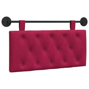 vidaXL Tête de lit suspendue Bordeaux Velours