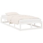 vidaXL Cadre de lit sans matelas blanc 90x200 cm bois massif