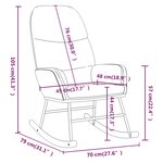 vidaXL Chaise à bascule Blanc crème Tissu