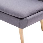 vidaXL Fauteuil sans accoudoirs avec repose-pied Gris Tissu