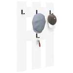 vidaXL Porte-manteau mural Blanc 65 x 3 x 100 cm Bois d'ingénierie