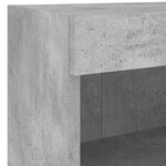vidaXL Unités murales TV avec LED 7 Pièces gris béton bois d'ingénierie