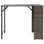 vidaXL Ensemble à manger de jardin 5 Pièces pliable gris résine tressée