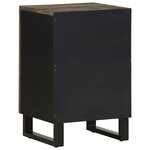vidaXL Armoire de salle de bain noir 38x33x58 cm bois massif manguier