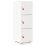 vidaXL Buffet haut Blanc 34x40x108 5 cm Bois massif de pin